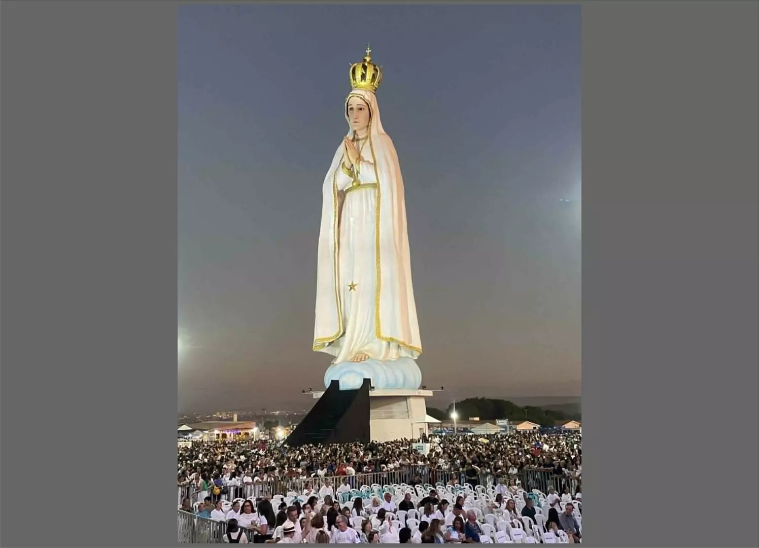 Inauguração: Medido 54 metros de altura a estátua Nossa Senhora de Fátima se torna a maior do Mundo em sua homenagem